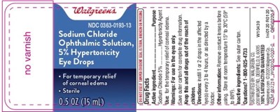 Hypertonicity Eye Drops Label